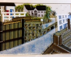A4 picture from a photograph Fused Glass - BUDE LOCK