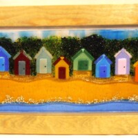fused glass artworks seaside beachuts