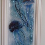 Fused glass jellyfish picture Fused glass jellyfish picture