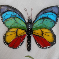 Fused glass butterfly
