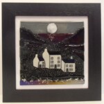 Fused glass moonlit moor Fused glass moonlit moor