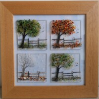 Four Seasons Fused glass Four Seasons
