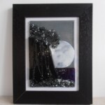 Fused glass picture of the full moon Fused glass picture of the full moon