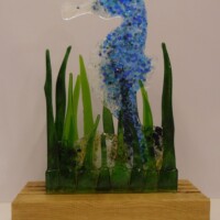 Fused glass seahorses Fused glass seahorses