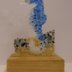 Fused glass freestanding seahorse Fused glass freestanding seahorse