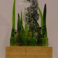 Fused glass freestanding seahorse Fused glass freestanding seahorse