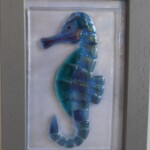 Fused glass seahorse picture Fused glass seahorse picture