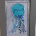 Fused glass jellyfish picture Fused glass jellyfish picture