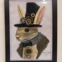 fused glass, steampunk, picture