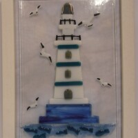 Fused glass ligthouse