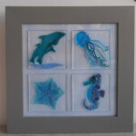 Fused glass sealife picture Fused glass sealife picture