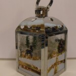 A fused glass christmas lantern A fused glass christmas lantern