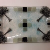Fused glass bowl