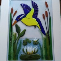 Fused Glass Kingfisher
