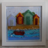 Fused glass seascape Fused glass seascape