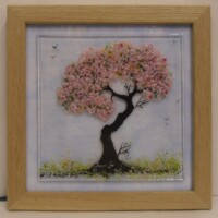 Fused glass picture Cherry Blossom Fused glass picture Cherry Blossom