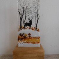 Freestanding winter panel with deer Freestanding winter panel with deer