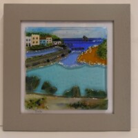 Views of Bude Cornwall Cornish landscapes, fused glass pictures, Bude