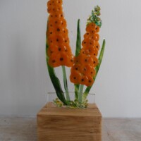 Freestanding gladioli Freestanding fused glass gladioli