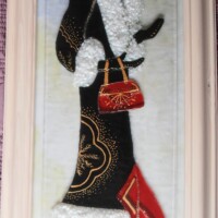 Fused glass art deco ladies Fused glass art deco ladies