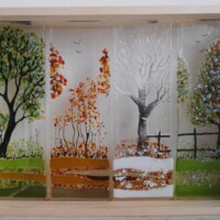 Fused glass 4 seasons Fused glass 4 seasons